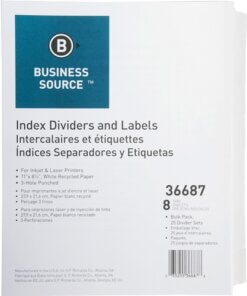 Business Source Punched Laser Index Dividers