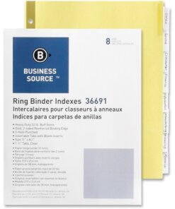 Business Source Insertable Tab Indexes