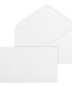 Business Source No. 6-3/4 White Wove V-Flap Business Envelopes