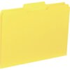 Yellow Business Source 1/3 Tab Cut Letter Recycled Top Tab File Folder