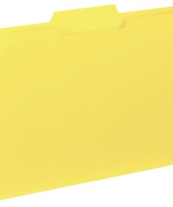 Yellow Business Source 1/3 Tab Cut Letter Recycled Top Tab File Folder