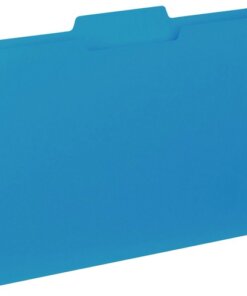 Blue Business Source 1/3 Tab Cut Letter Recycled Top Tab File Folder