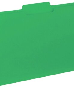 Green Business Source 1/3 Tab Cut Letter Recycled Top Tab File Folder