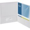white Business Source Letter Pocket Folder