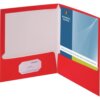 Red Business Source Letter Pocket Folder