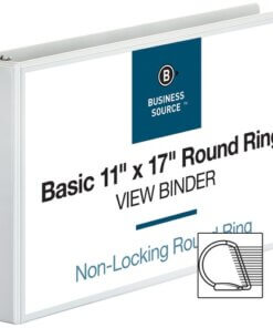 Business Source Tabloid-size Round Ring Reference Binder