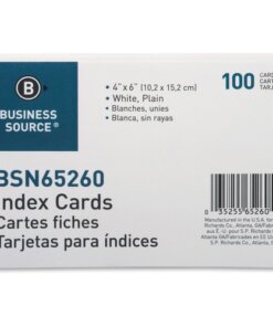 Business Source Plain Index Cards