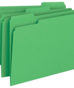 Green Business Source 1/3 Tab Cut Letter Recycled Top Tab File Folder