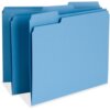 Blue Business Source 1/3 Tab Cut Letter Recycled Top Tab File Folder