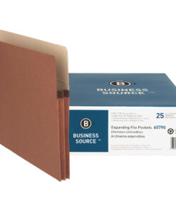 Business Source Straight Tab Cut Letter Recycled File Pocket