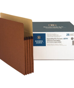 Business Source Straight Tab Cut Letter Recycled File Pocket