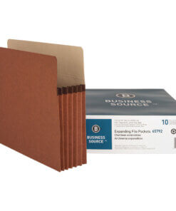 Business Source Straight Tab Cut Letter Recycled File Pocket