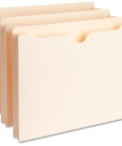 Business Source Straight Tab Cut Letter Recycled File Pocket