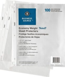 Business Source Economy Weight Sheet Protectors