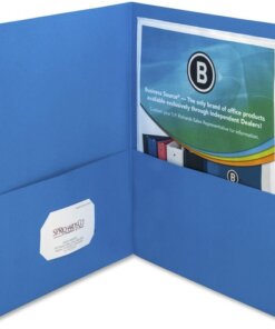 Blue Business Source Letter Recycled Pocket Folder