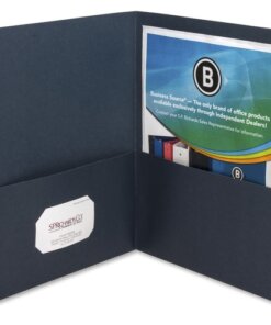 Dark Blue Business Source Letter Recycled Pocket Folder