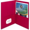 Red Business Source Letter Pocket Folder