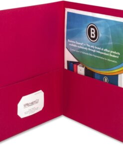 Red Business Source Letter Pocket Folder
