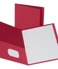 Red Business Source Letter Recycled Pocket Folder