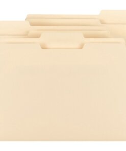 Business Source 1/3 Tab Cut Letter Recycled Top Tab File Folder