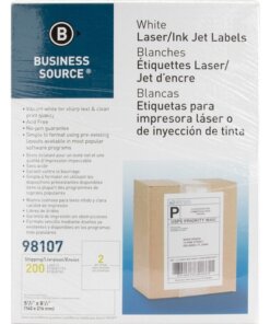 Business Source Bright White Premium-quality Internet Shipping Labels