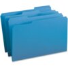 Blue Business Source 1/3 Tab Cut Legal Recycled Top Tab File Folder