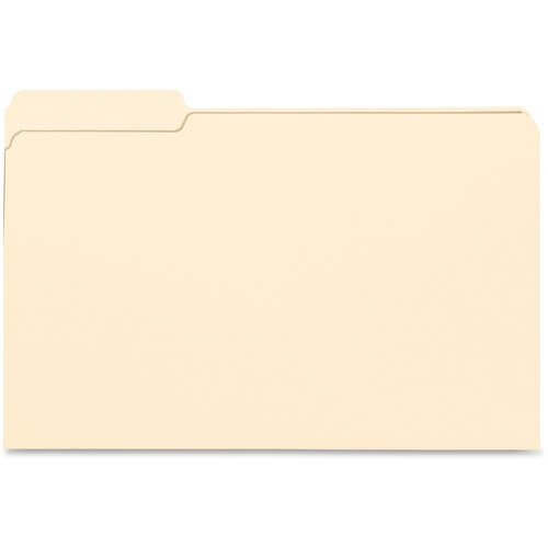 Business Source 1/3 Tab Cut Legal Recycled Top Tab File Folder