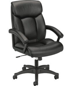 black leather office chair
