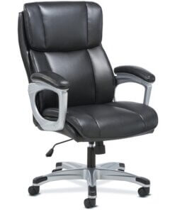 black leather chair