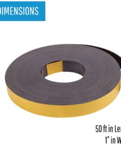 MasterVision 1"x50' Adhesive Magnetic Tape