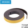 MasterVision 1/2"x7' Adhesive Magnetic Roll Tape
