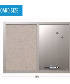 MasterVision MV Fabric/Dry-erase Bulletin Board
