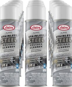12 cans of claire stainless steel cleaner