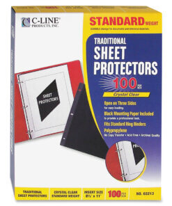 C-Line Traditional Standard Weight Polypropylene Sheet Protector