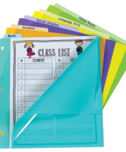 C-Line Bright Pocket Vertical Tab Index Dividers