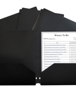 Black C-Line 2-pocket Heavyweight Poly Portfolio Pocket
