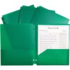 Green C-Line 2-pocket Heavyweight Poly Portfolio Pocket
