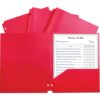 C-Line 2-pocket Heavyweight Poly Portfolio Pocket Red