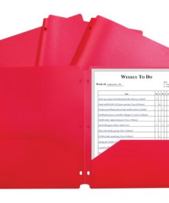 C-Line 2-pocket Heavyweight Poly Portfolio Pocket Red