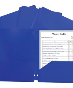 Blue C-Line 2-pocket Heavyweight Poly Portfolio Pocket