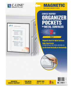 C-Line Cubicle Keepers Display Pockets for Metal Surfaces