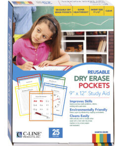 C-Line Reusable Dry Erase Pockets - Study Aid