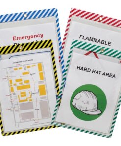 C-Line Safety Striped Shop Ticket Holders