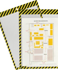 C-Line Safety Striped Shop Ticket Holders