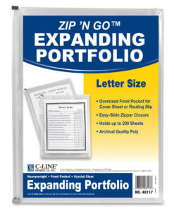 C-Line Zip 'N Go Reusable Poly Envelope with Outer Pocket