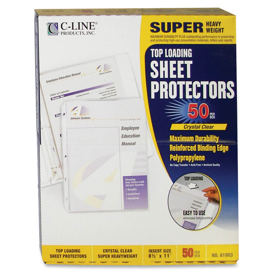 C-Line Super Heavyweight Poly Sheet Protectors