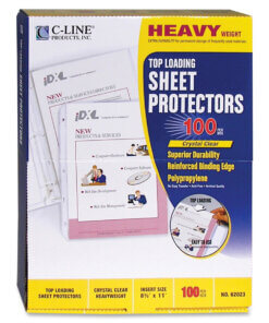 C-Line Heavyweight Poly Sheet Protectors