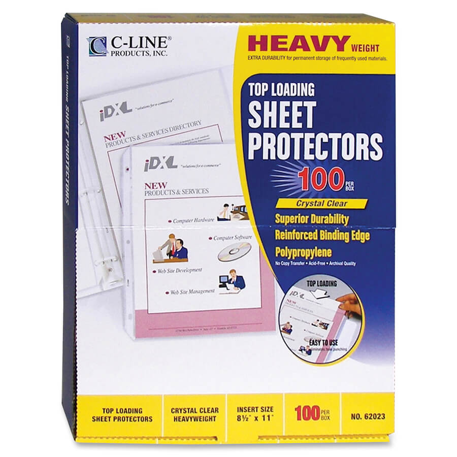 C-Line Heavyweight Poly Sheet Protectors