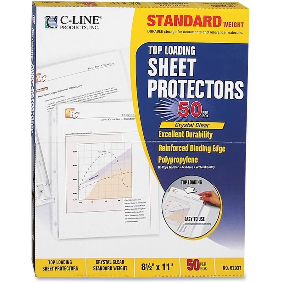 C-Line Standard Weight Poly Sheet Protectors