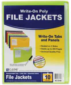 C-Line Write-On Poly File Jackets